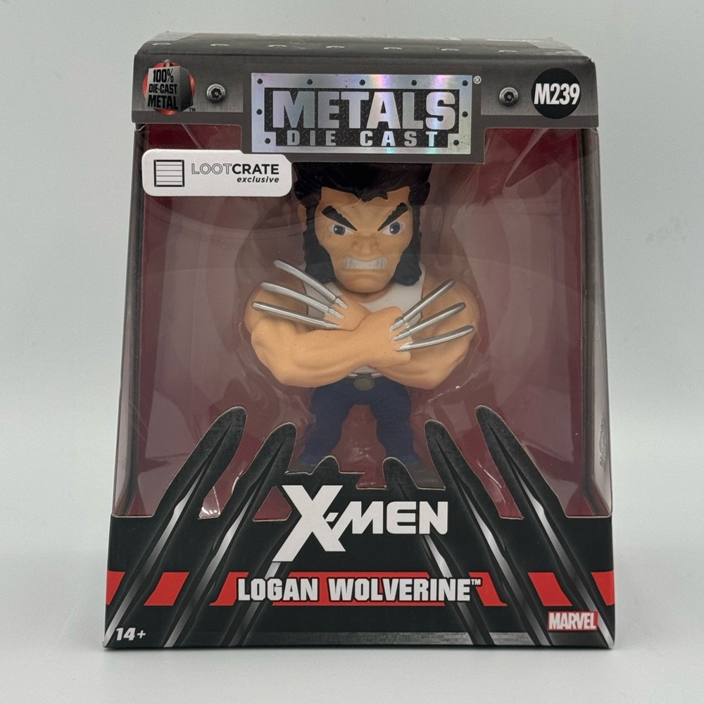 NWT Jada Die-Cast Metal Logan Wolverine M239 LootCrate Exclusive Figure